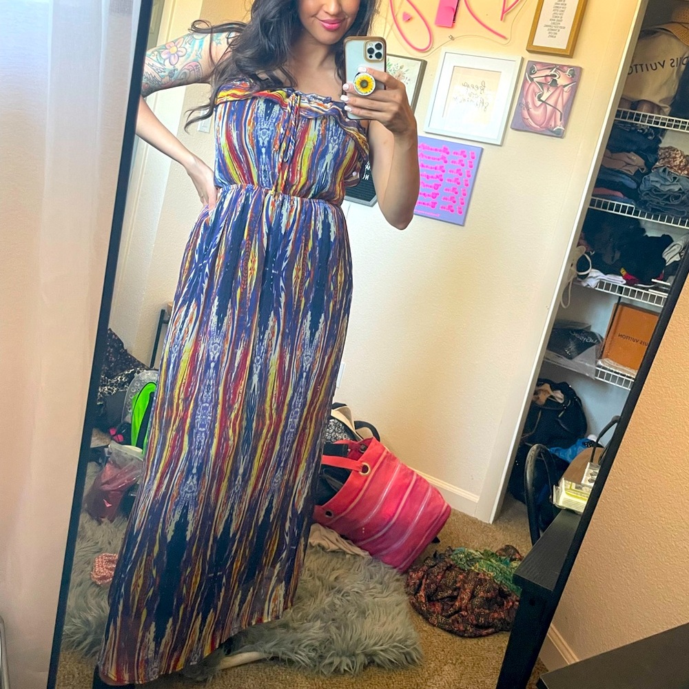 Printed maxi dress